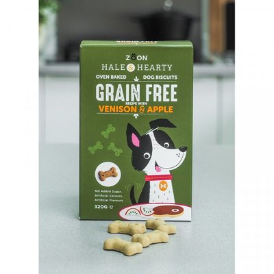 Zoon Hale & Hearty Venison & Apple Grain Free Biscuits 320g - image 1