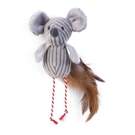 Zoon Nip-It Catnip Cord - Mouse & Feathers